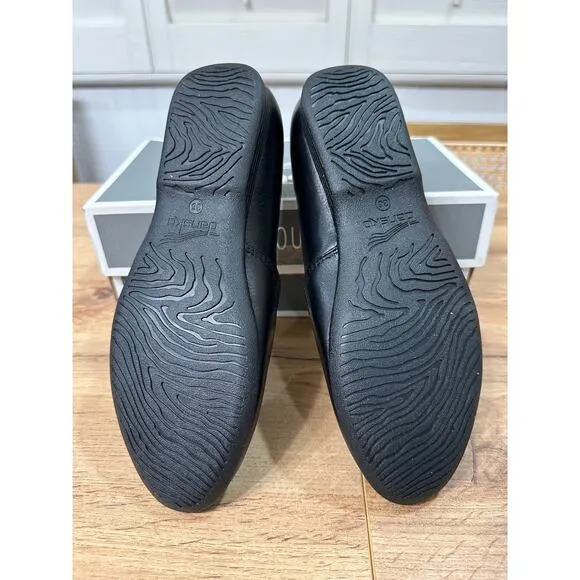 Dansko Larisa Milled Nappa Slip On Flats Black Leather Size 5.5/6 US 36 EU NIB