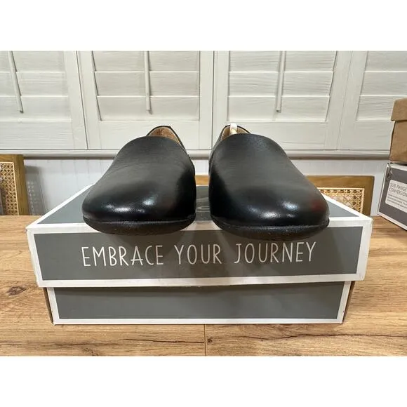 Dansko Larisa Milled Nappa Slip On Flats Black Leather Size 5.5/6 US 36 EU NIB