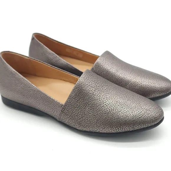 Dansko Larisa Women's Metallic Pewter Slip On Flats Size 7.5-8 EU 38