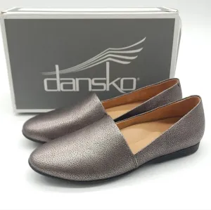 Dansko Larisa Women's Metallic Pewter Slip On Flats Size 7.5-8 EU 38