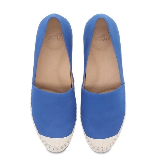 Dansko Lesley Nubuck Espadrille Flats in Cobalt Blue Sz. EU37 Sz. 6.5