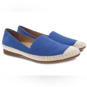 Dansko Lesley Nubuck Espadrille Flats in Cobalt Blue Sz. EU37 Sz. 6.5