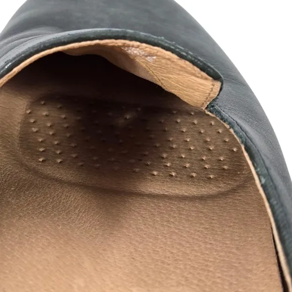 Dansko Lexie Green Leather Slip On Mules