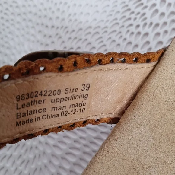 DANSKO SAPPHIRE AMBER BRN. CUT OUT LEATHER CLOG SLIDE SANDALS EUR 39 US 8.5-9