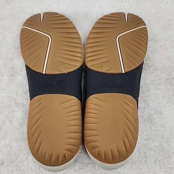 DANSKO STYLE ● REBA BLACK LEATHER SLIP ONS VERY 😍 COMFORTABLE LADIE 37.0  VGUC