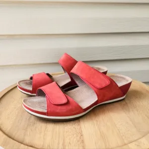 Dansko Vienna slide red sandals