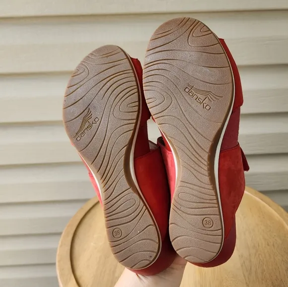 Dansko Vienna slide red sandals