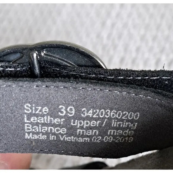 Dansko Womens 8.5 9 / EU 39 Susie Wedge Sandals Black Nubuck Slide Comfort Boho