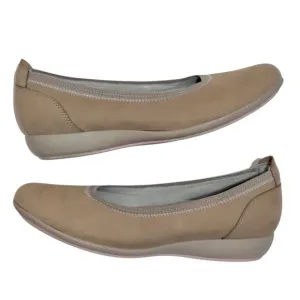 Dansko Women's Kristen Comfy Ballet Flats Slip-On Leather Suede Shoes Sz 40 Taup