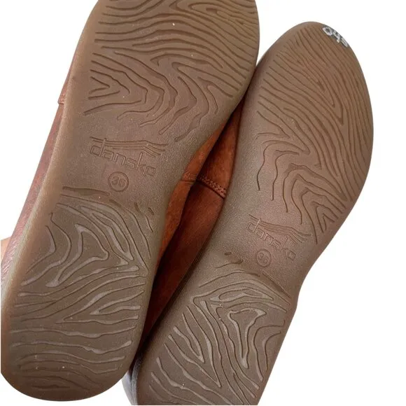 Dansko Womens Slip-On Loafers Brown Leather Shoes Size 36 EU