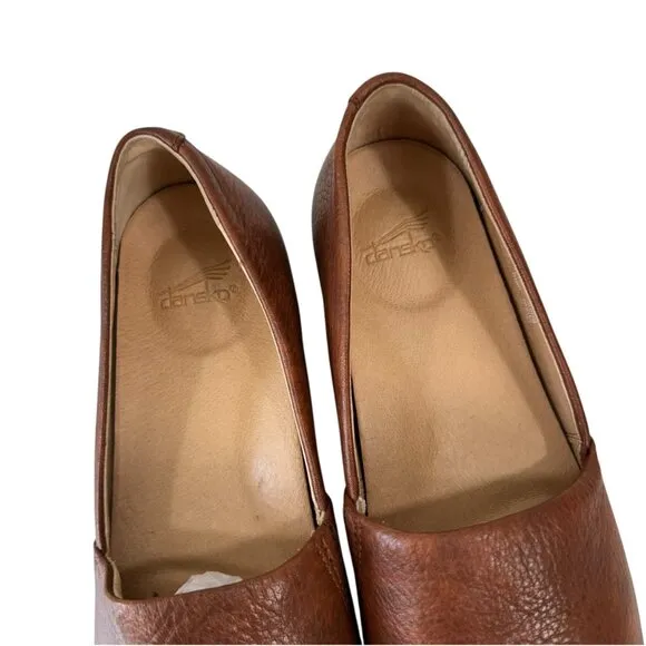 Dansko Womens Slip-On Loafers Brown Leather Shoes Size 36 EU