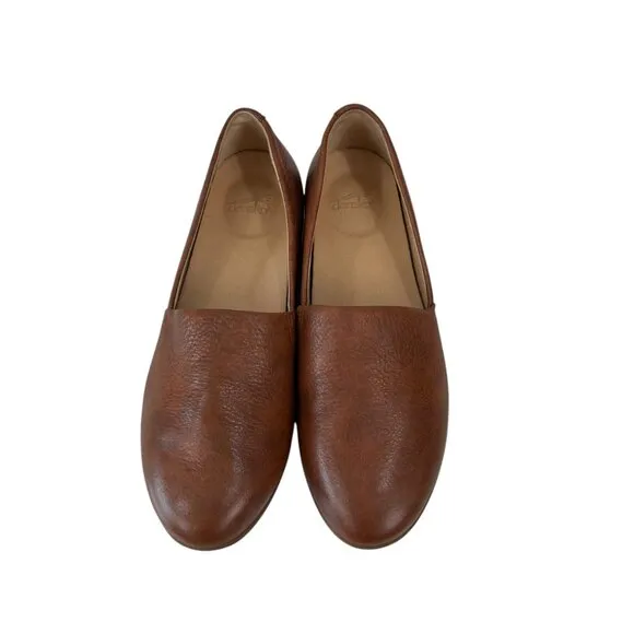 Dansko Womens Slip-On Loafers Brown Leather Shoes Size 36 EU