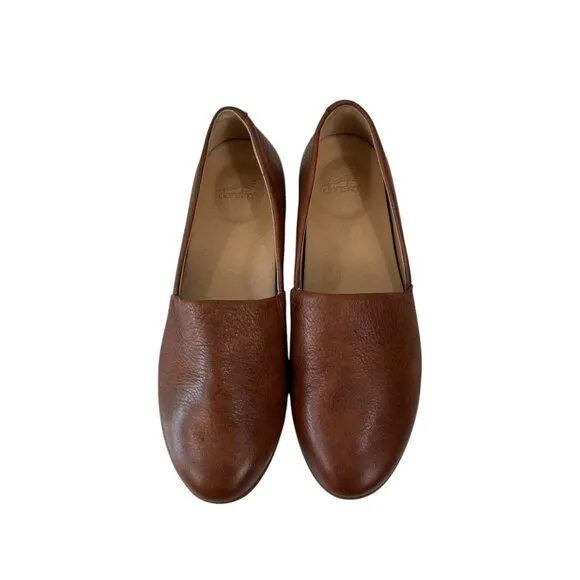 Dansko Womens Slip-On Loafers Brown Leather Shoes Size 36 EU