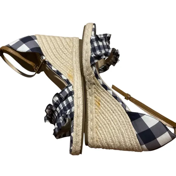 Daper Jamer 10 Checkered Ankle Strap Wedge Sandals