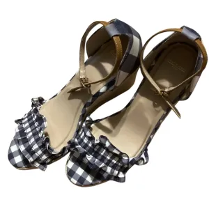 Daper Jamer 10 Checkered Ankle Strap Wedge Sandals