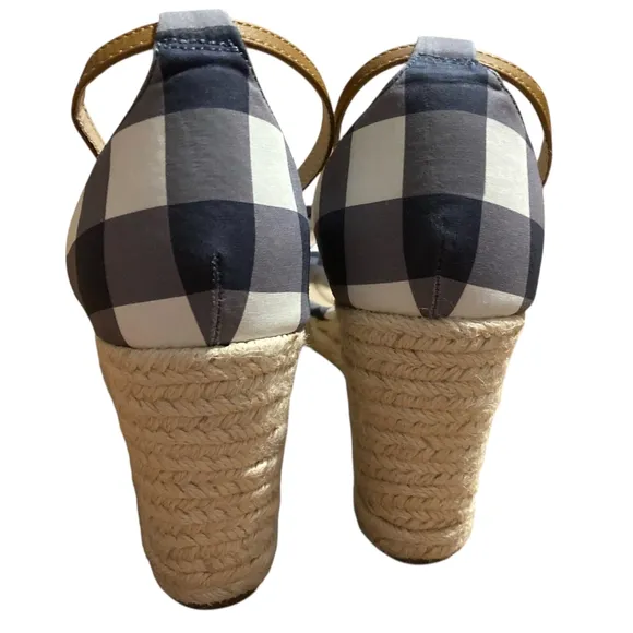 Daper Jamer 10 Checkered Ankle Strap Wedge Sandals