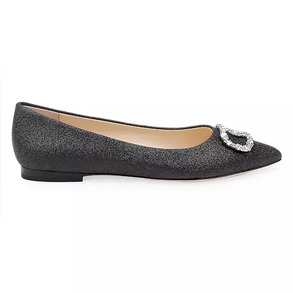 DEE OCLEPPO BALLERINA POINT TOE EMBELLISHED FLATS NWT SZ 7.5