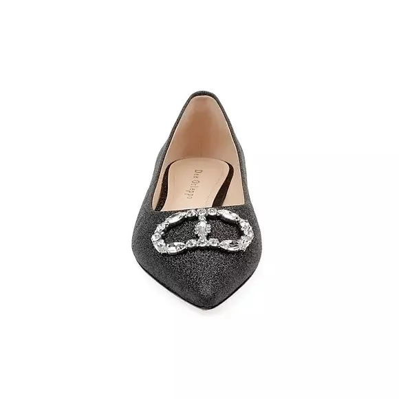 DEE OCLEPPO BALLERINA POINT TOE EMBELLISHED FLATS NWT SZ 7.5