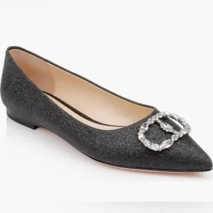 DEE OCLEPPO BALLERINA POINT TOE EMBELLISHED FLATS NWT SZ 7.5