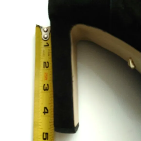 Diane Von Furstenberg Suede Ankles Boots Booties Black Size 9 High Heels DVF