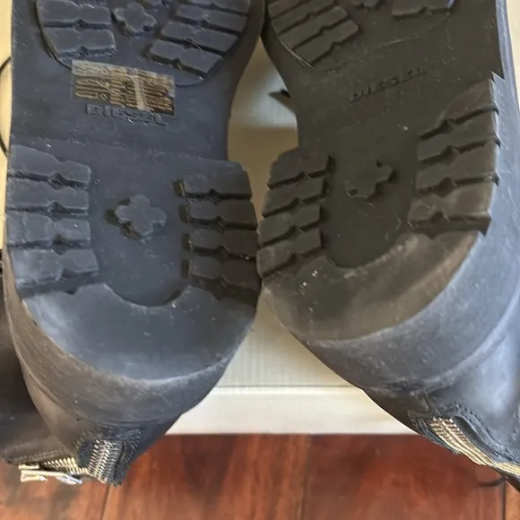 Diesel | Men's Black leather Lace-Up combat Boots