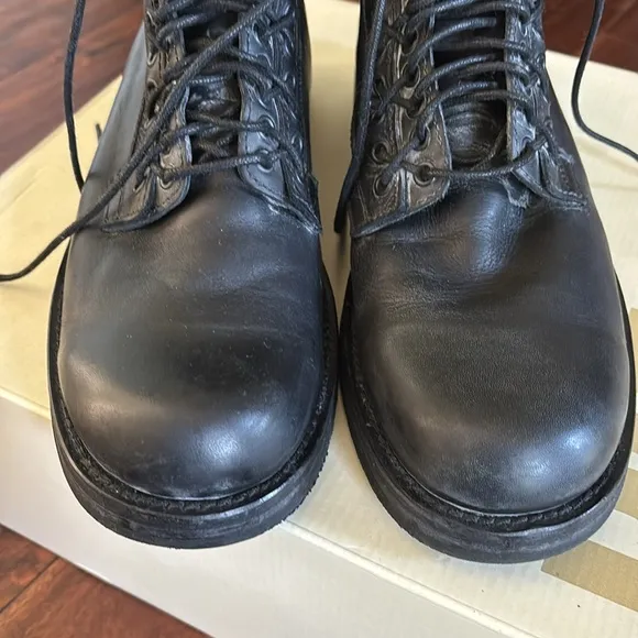 Diesel | Men's Black leather Lace-Up combat Boots