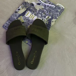 Dior Olive Green Women's Slides
