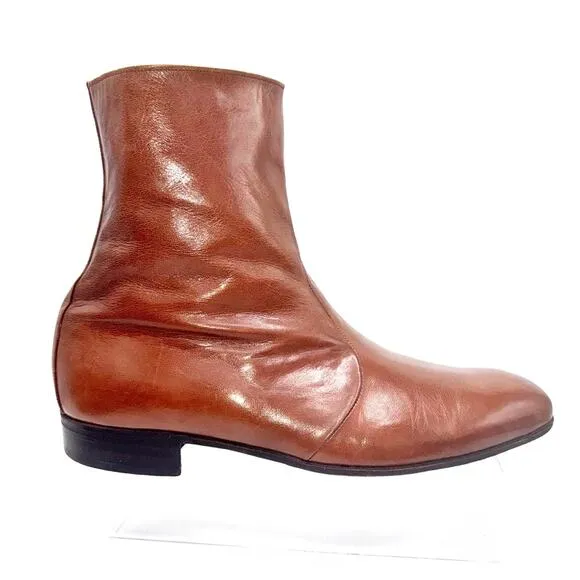 DIOR Vintage Leather Chelsea Boots – Unisex Androgynous Indie Sleaze Classic EUC