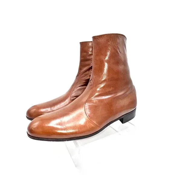 DIOR Vintage Leather Chelsea Boots – Unisex Androgynous Indie Sleaze Classic EUC