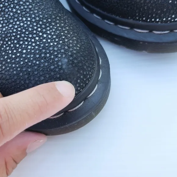 DOC MARTENS Pascal black sparkle lace-up boots