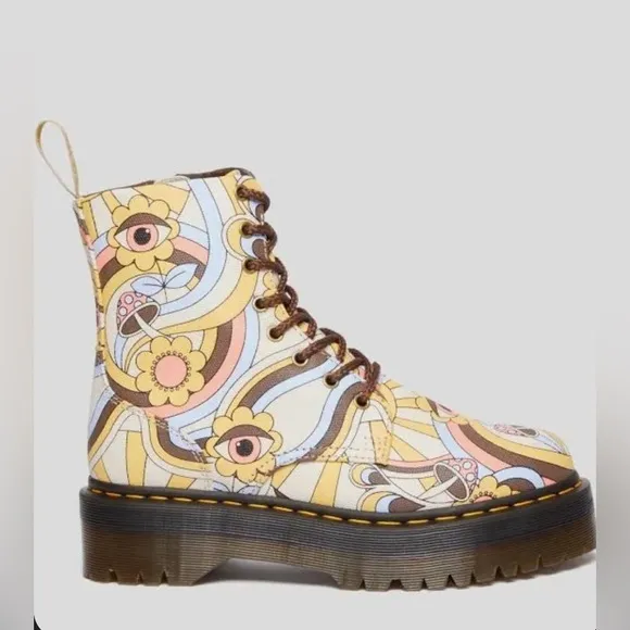 Doc Martens VEGAN RETRO CANVAS JADON lace up combat platform boots‎ size 11 men