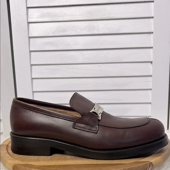 DOLCE &amp; GABBANA l Mahogany Brown Work Casual Mens Loafers Preppy Size 6.5
