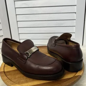 DOLCE &amp; GABBANA l Mahogany Brown Work Casual Mens Loafers Preppy Size 6.5