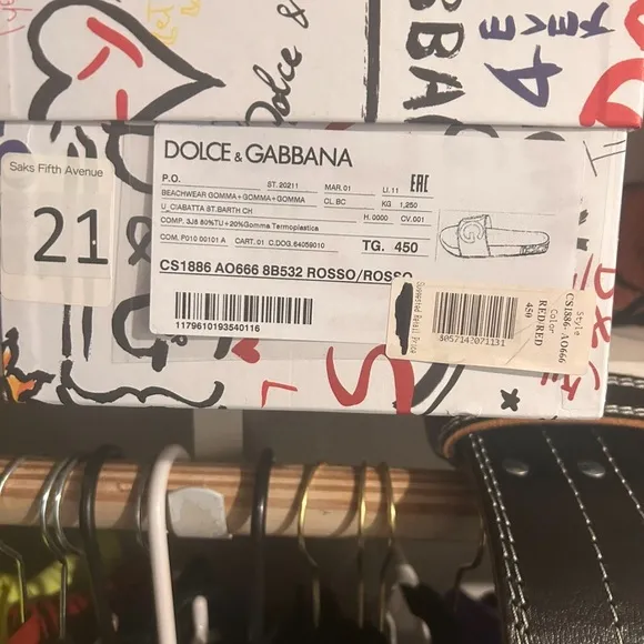 Dolce &amp; Gabbana Rosso Slides