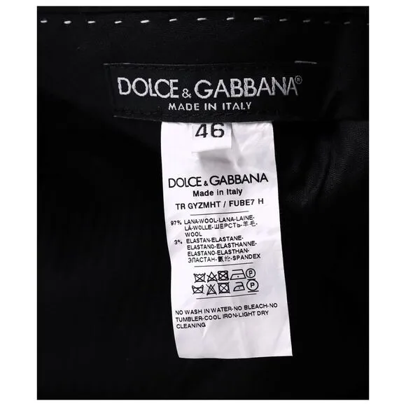 Dolce &amp; Gabbana Straight-Leg Trousers in Black Wool