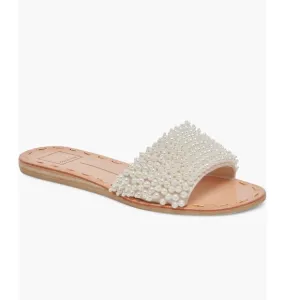 Dolce Vita Dalon Imitation Pearls Slide Sandals Vanilla Pearls Women's Size 7