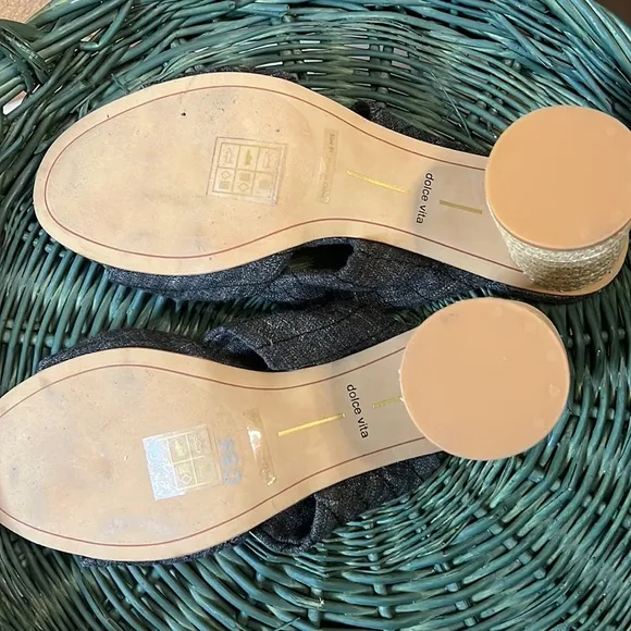 DOLCE VITA JENE DOUBLE KNOT ASH DENIM SANDAL