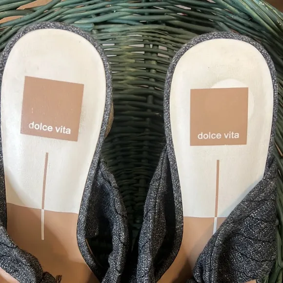 DOLCE VITA JENE DOUBLE KNOT ASH DENIM SANDAL