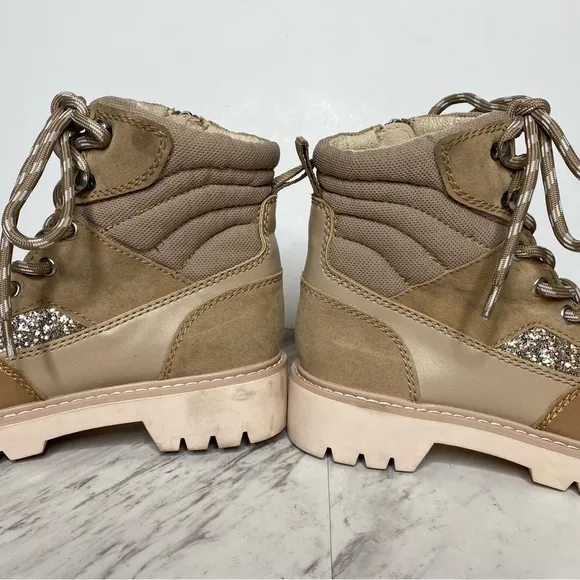 Dolce Vita Lace Up Tan Hiker Boot 6 1/2