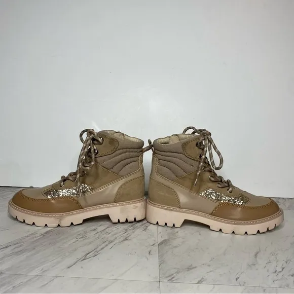 Dolce Vita Lace Up Tan Hiker Boot 6 1/2