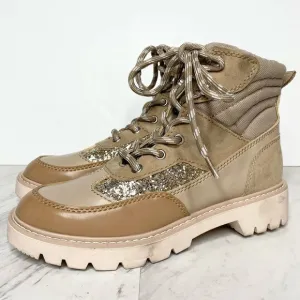 Dolce Vita Lace Up Tan Hiker Boot 6 1/2
