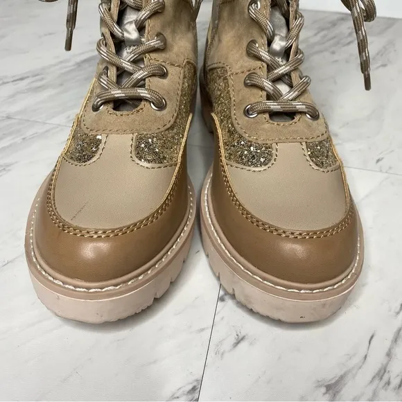 Dolce Vita Lace Up Tan Hiker Boot 6 1/2