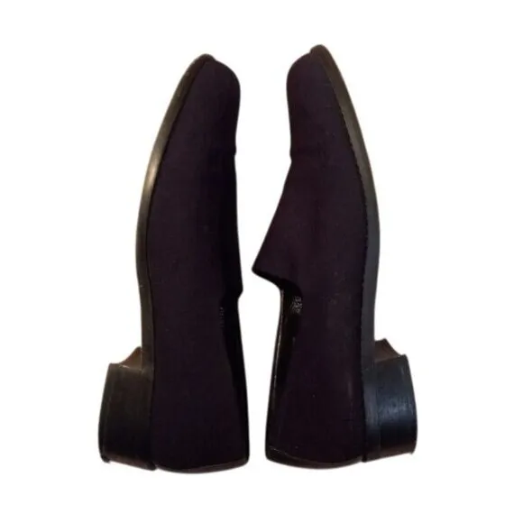 Donald J Pliner 8.5 M Womens Black Suede Slip-On Loafers Leather