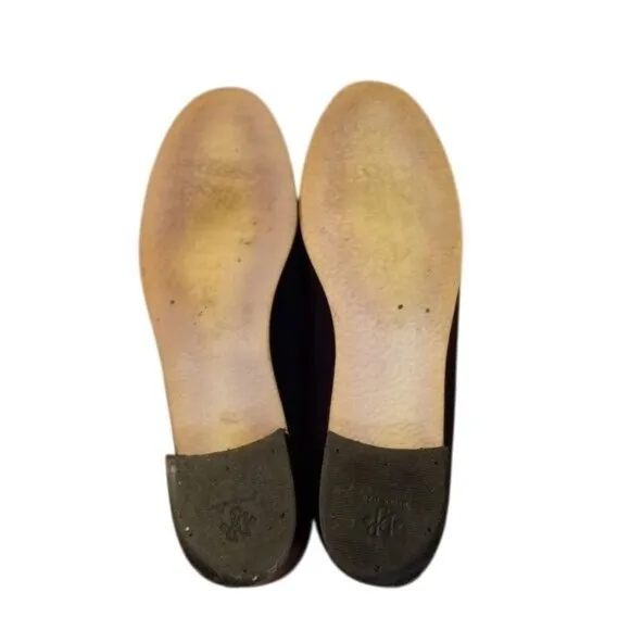 Donald J Pliner 8.5 M Womens Black Suede Slip-On Loafers Leather