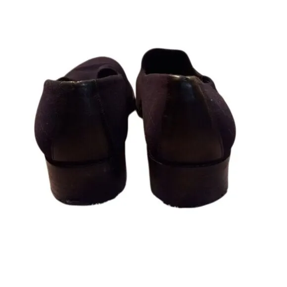 Donald J Pliner 8.5 M Womens Black Suede Slip-On Loafers Leather