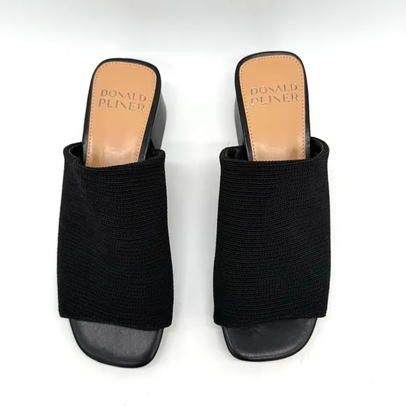 Donald Pliner Black Slide sandals with toe thong