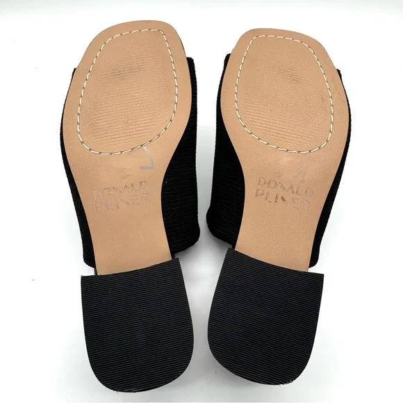 Donald Pliner Black Slide sandals with toe thong