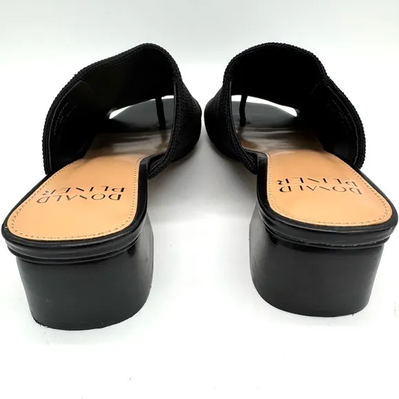 Donald Pliner Black Slide sandals with toe thong