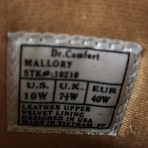 Dr Comfort Mallory Diabetic Loafers Women's Size‎ 10W Black Leather