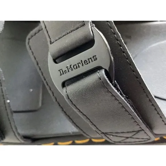 Dr DOC Martens Men's Size 13 Chilton Leather Slide Sandals Black Hydro NEW